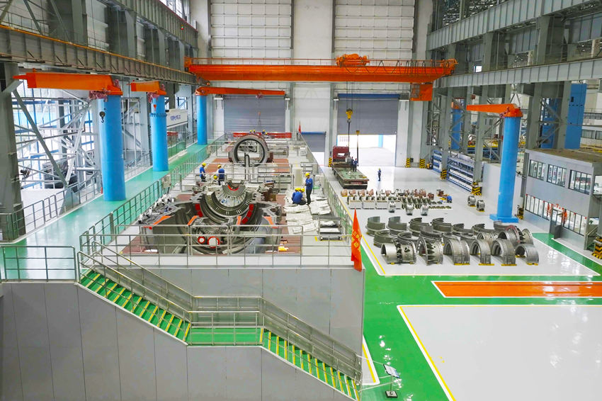 国内首个燃机智慧制造基地数字总装产线。于喜宝供图